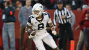 Oct 13, 2018; Ames, IA, USA; West Virginia Mountaineers wide receiver Marcus Simms (8) runs the football against the Iowa State Cyclones at Jack Trice Stadium. Mandatory Credit: Reese Strickland-USA TODAY Sports