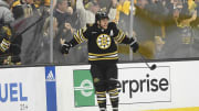 David Pastrnak scored the game-winning goal for the Bruins during the overtime period of Saturday's 2—1 win over the Toronto Maple Leafs in Game 7 of their NHL first-round series on Saturday at TD Garden. 