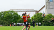 Cincinnati Bengals quarterback Joe Burrow returned to the practice field during an off-season