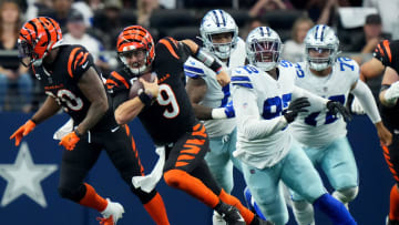 Bengals QB Joe Burrow (9) and an elite Cowboys defense are major reasons those teams are Super Bowl 57 contenders.

2022-12-06-burrow-cowboys