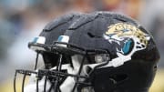 Oct 29, 2023; Pittsburgh, Pennsylvania, USA; Jacksonville Jaguars helmet on the sidelines against the Pittsburgh Steelers during the fourth quarter at Acrisure Stadium. Mandatory Credit: Charles LeClaire-USA TODAY Sports