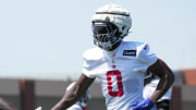 New York Giants linebacker Brian Burns (during training camp at Quest Diagnostics Training Center in New Jersey.