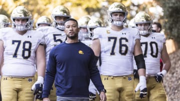 Marcus Freeman, Joe Alt, Pat Coogan, Ashton Craig, Notre Dame Fighting Irish