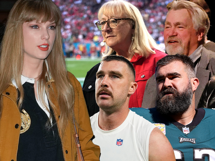 taylor swift, travis kelce, jason kelce, donna and ed kelce