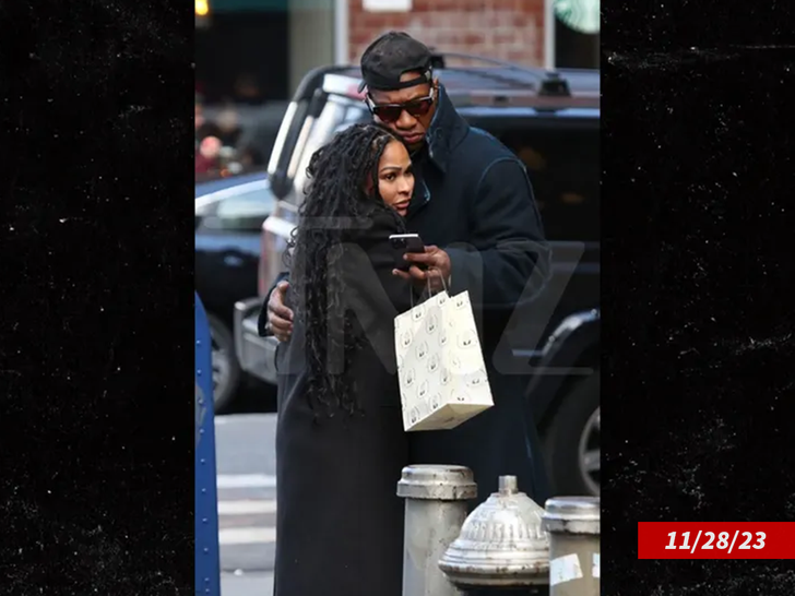 Jonathan Majors Cuddles Girlfriend Meagan Good