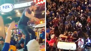 St. Louis Blues Fans Jump on Cars to Celebrate Stanley Cup