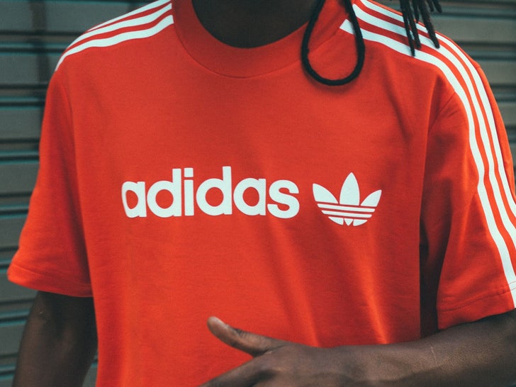 red adidas shirt