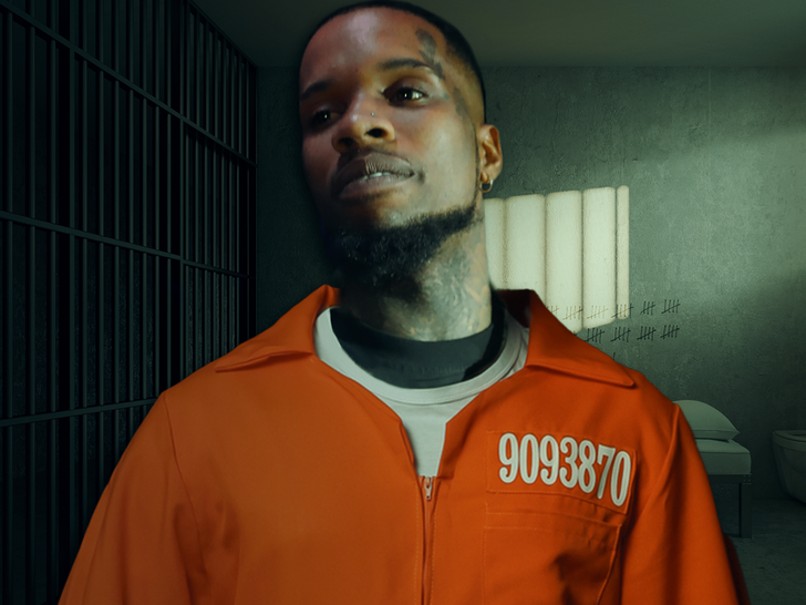 Tory Lanez  orange jumpsuit