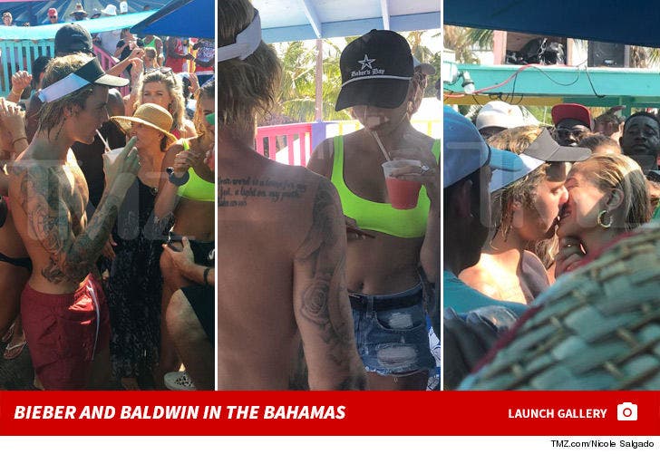 Hailey Baldwin -- Flashing Engagement Bling With Bieber in the Bahamas