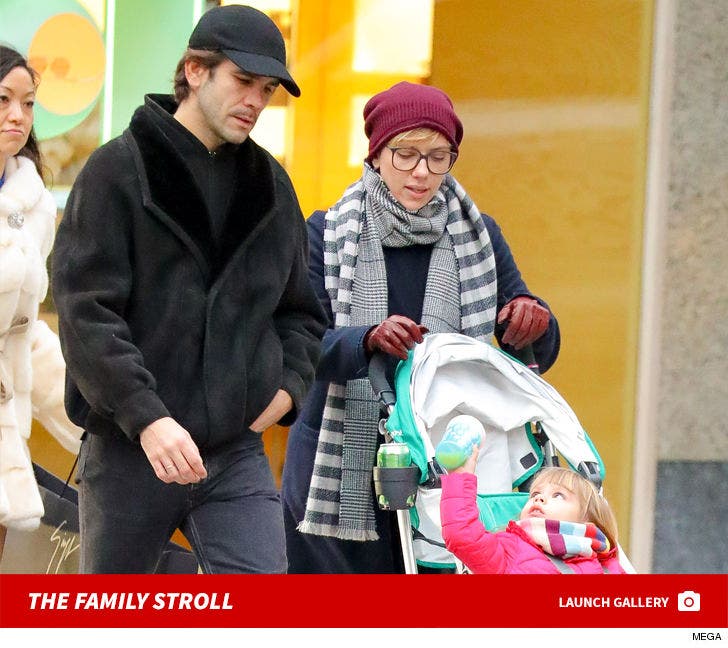 Scarlett Johansson and Romain Dauriac Take A Family Stroll