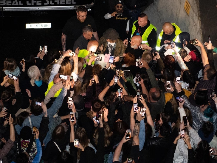 Johnny Depp leaves The Sage in Gateshead after his UK gig