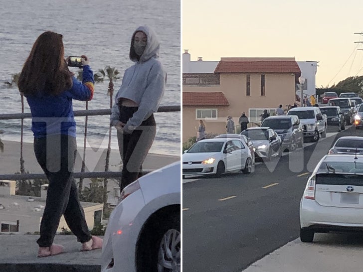 Crowds Gather Along LA Coast For Sunset Photos Ops