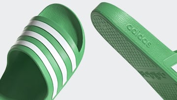 Chanclas Adidas Adilette Aqua verdes para hombre y mujer en Amazon