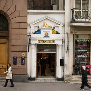 Twinings tea shop on the Strand.