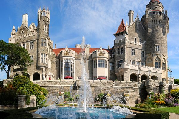 View of Casa Loma from the garden