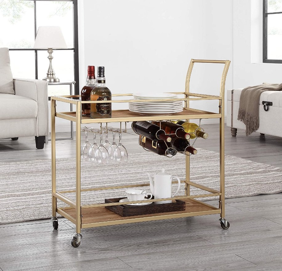 Gold bar cart