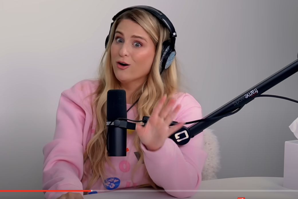 A screencap of Meghan Trainor from her Youtube show