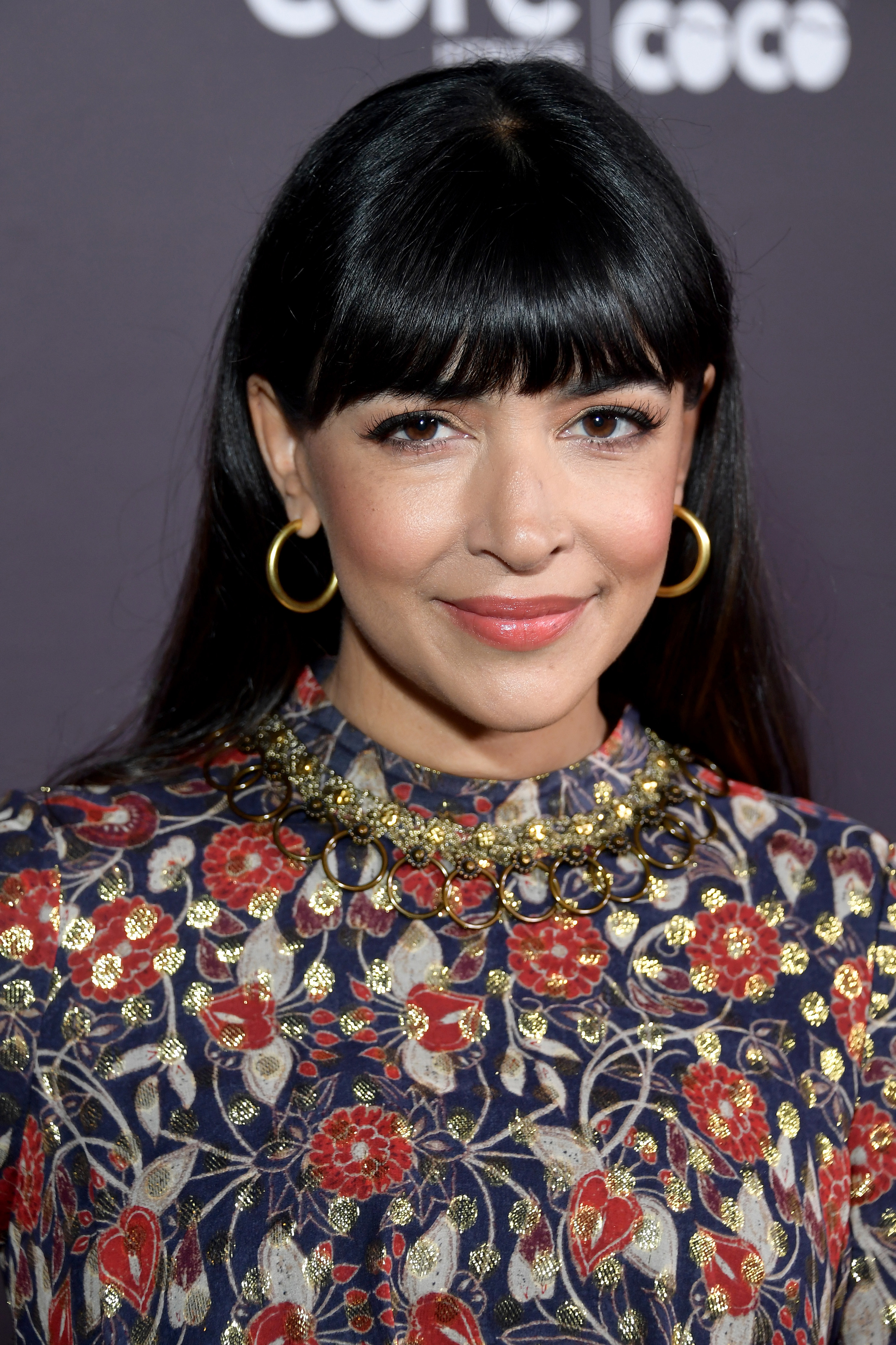 Close-up of Hannah Simone