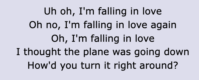 Screenshot of Taylor&#x27;s lyrics