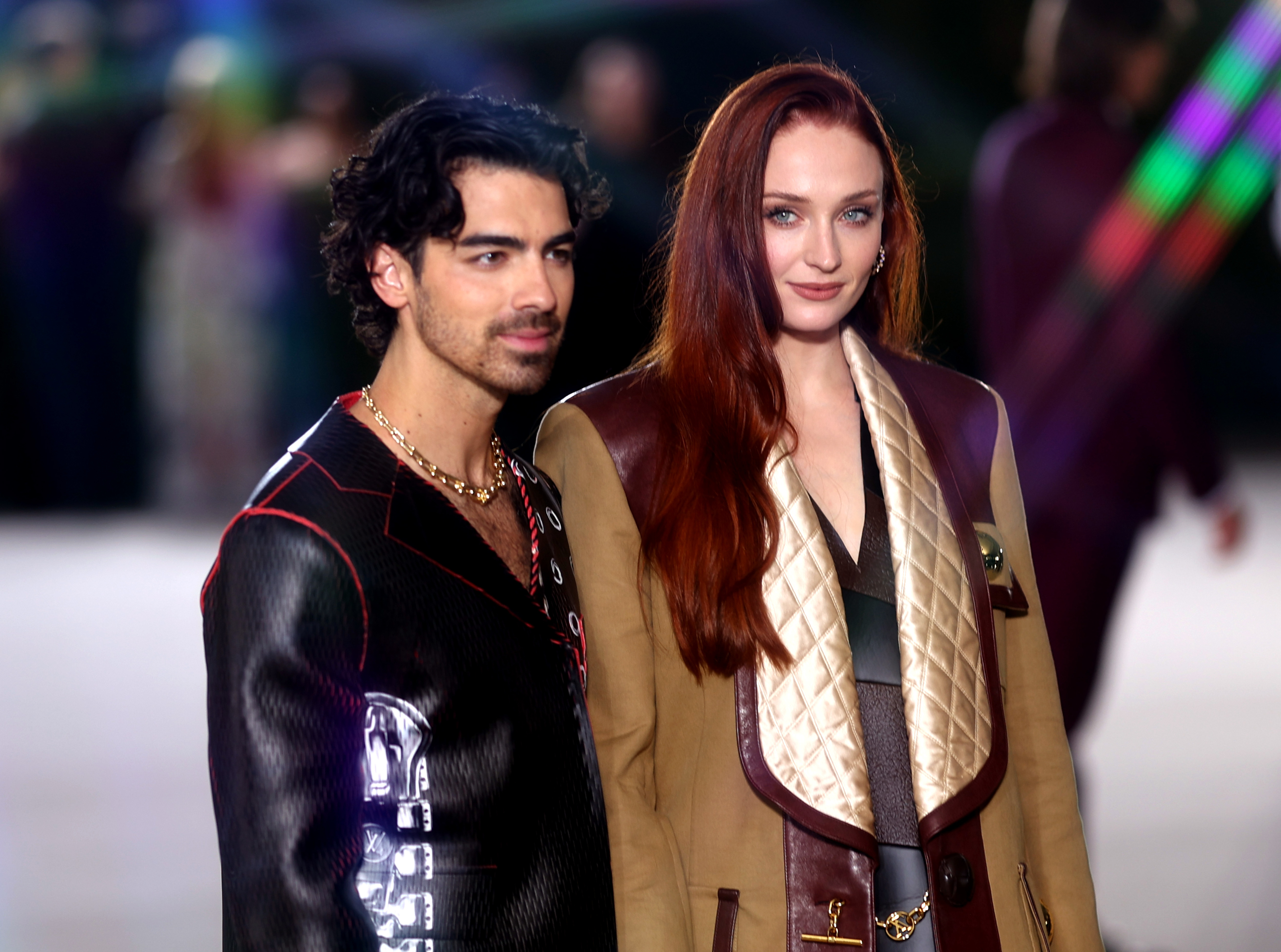 Joe Jonas and Sophie Turner on a red carpet