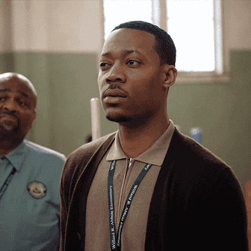 GIF of Gregory Eddie in &quot;Abbott Elementary&quot;