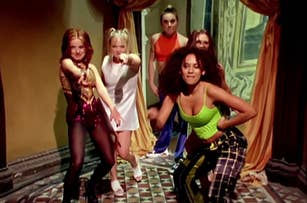 The Spice Girls in the Wannabe music video