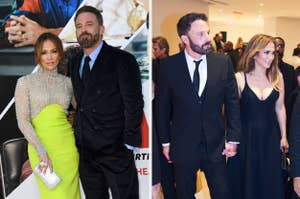 Jennifer Lopez and Ben Affleck at two events