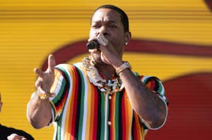 Busta Rhymes performs on stage