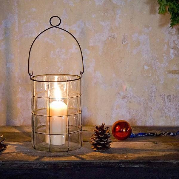 Blown glass lantern