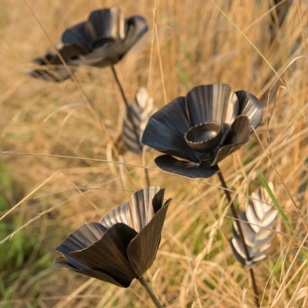 Poppy flower stake 