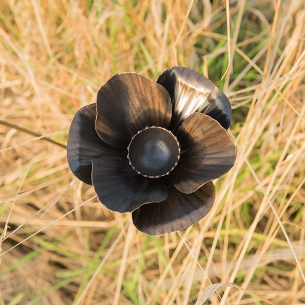 Poppy flower stake 