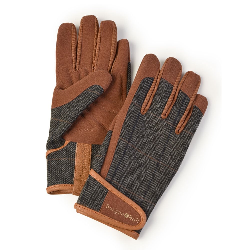 Tweed gardening gloves - grey