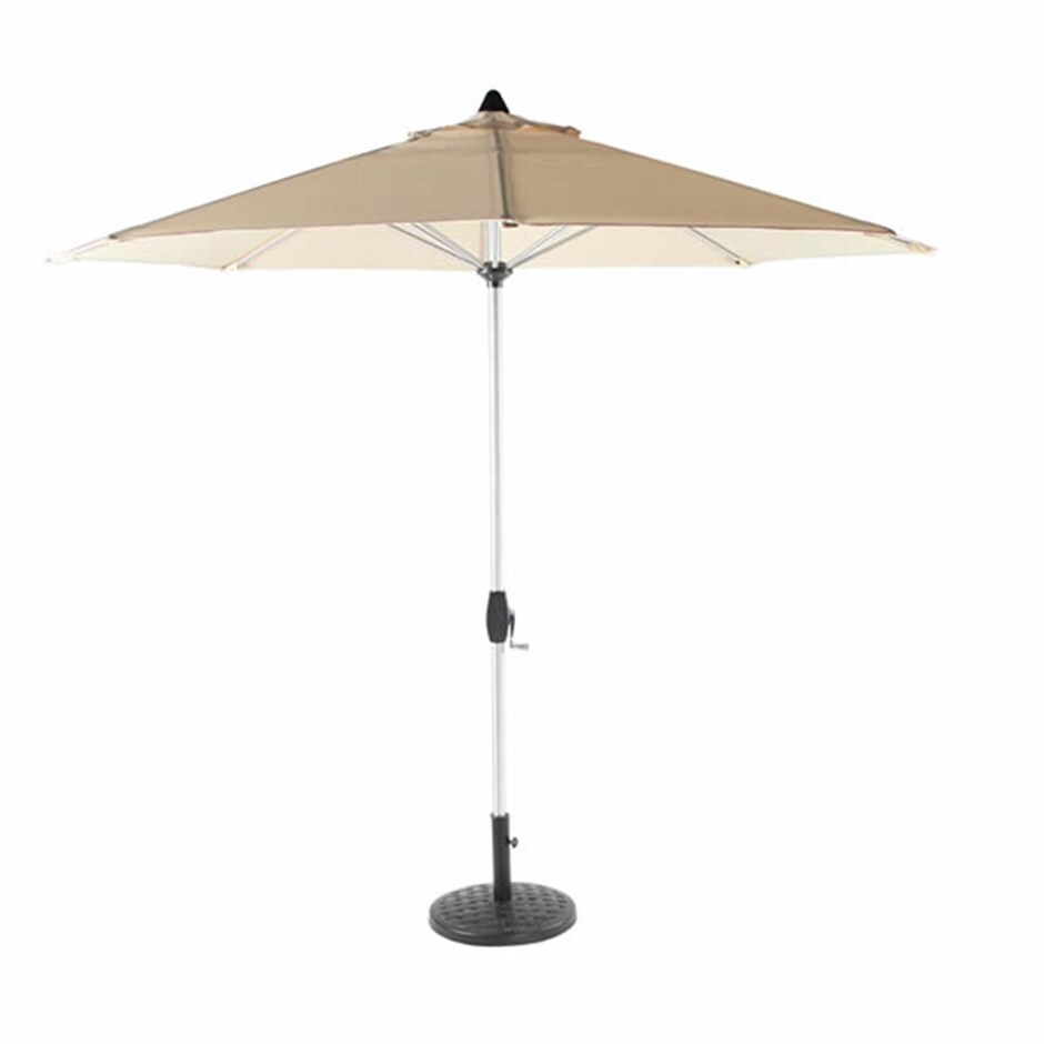 Brushed aluminium parasol 2.5m