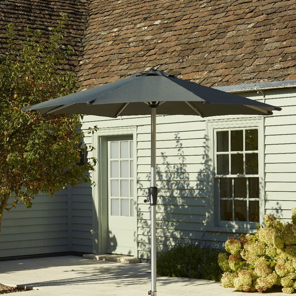 Brushed aluminium parasol 2.5m