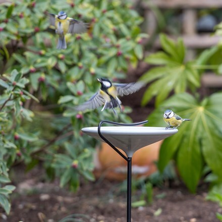 Stake bird bath - putty grey