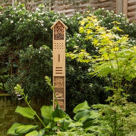 Large insect hotel with stake