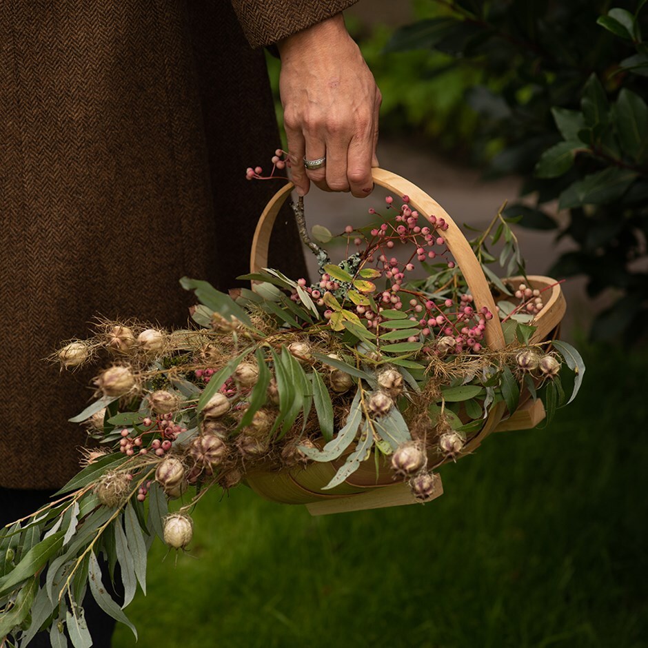 Wooden garden trug