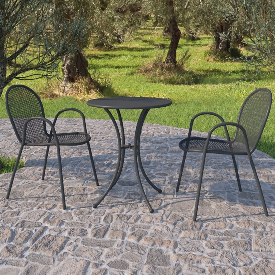 Metal 2 seat dining set - antique iron