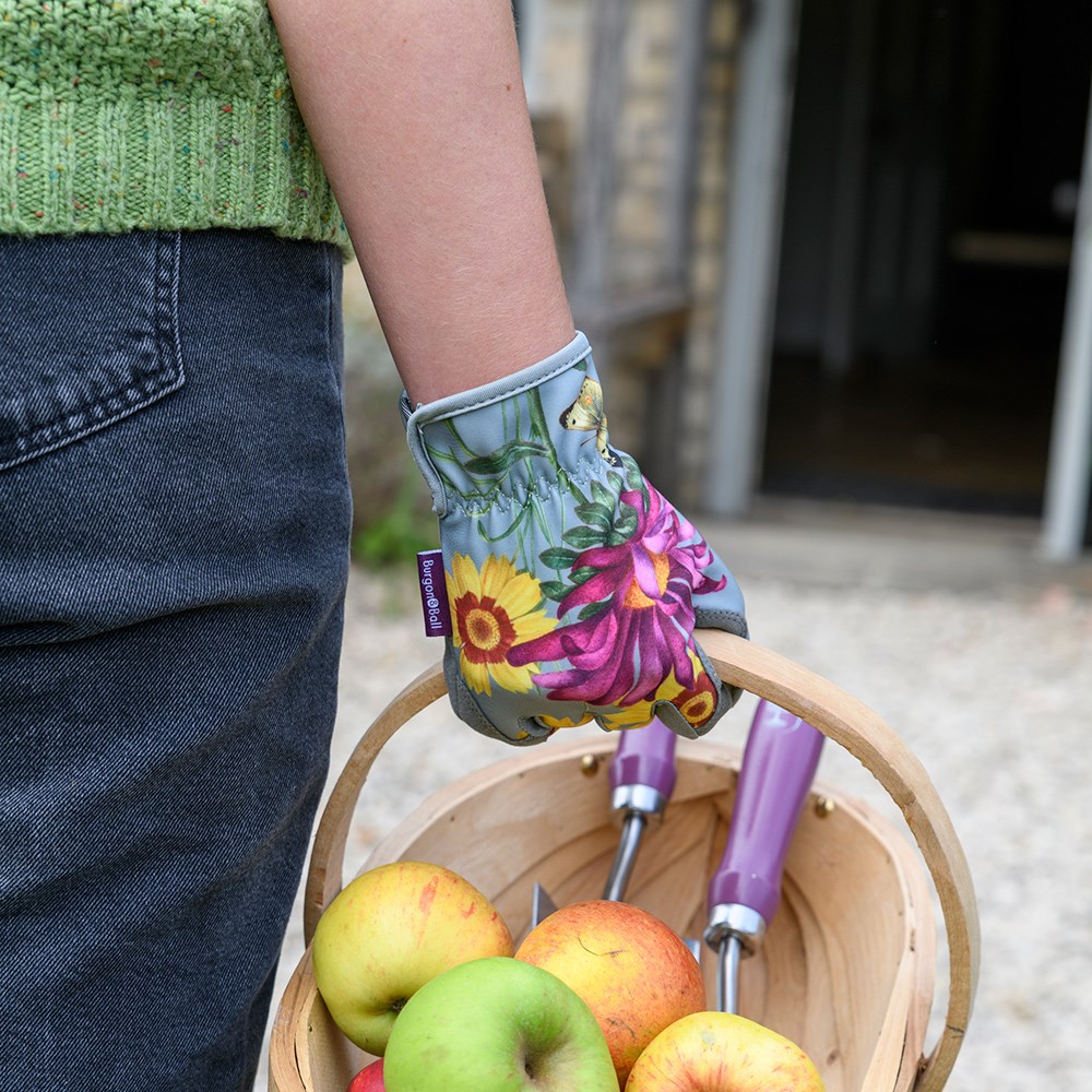 RHS Burgon and Ball gloves floral print - asteraceae