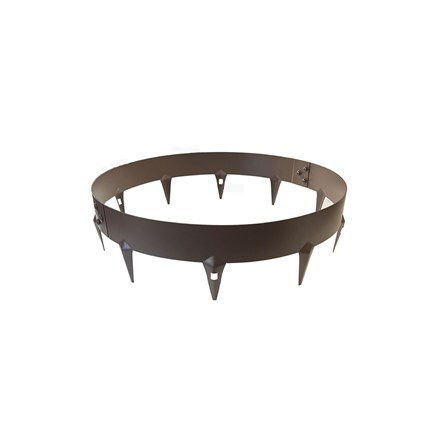 Powder coated steel tree ring edging - brown