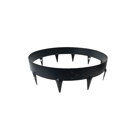 Powder coated steel tree ring edging  - black