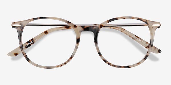 Ivory Tortoise Quill -  Acetate-metal Eyeglasses