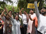 NEET exam row: AAP's youth wing protests outside Dharmendra Pradhan's residence