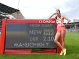 Ukraine's Yaroslava Mahuchikh sets new world record for women's high jump