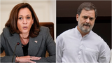 American Vice President Kamala Harris speaks to LoP Rahul Gandhi