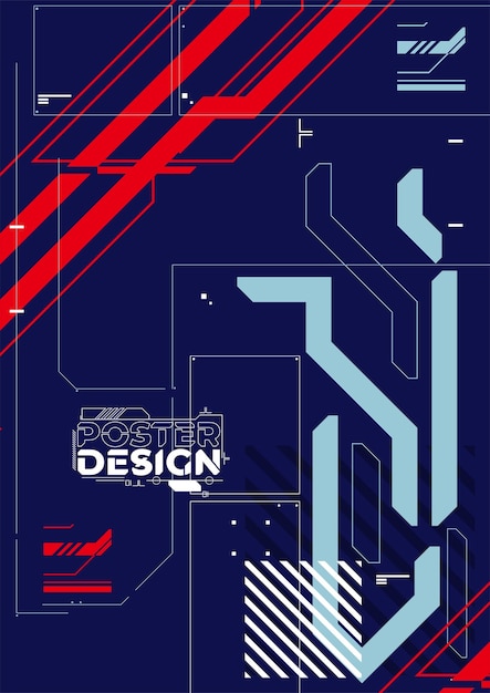 Free vector cyberpunk retro futuristic poster vector illustration