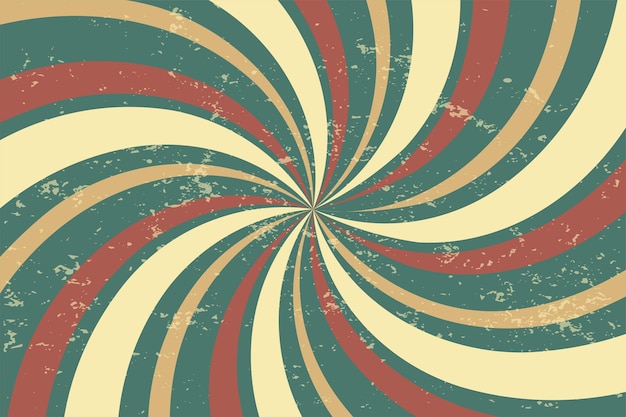 Free Vector retro style twirl spiral line pattern background design