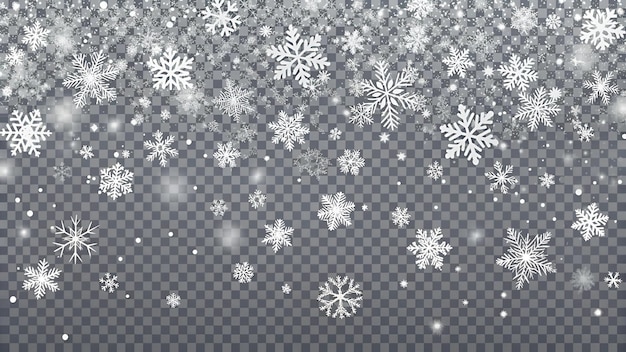 Photo a set of snowflakes with a pattern of white snowflakes