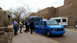 Vehicles at the bus display during the SWTA/NMTA joint annual conference and expo.