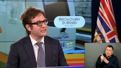 Minister of Transportation of British Columbia Rob Fleming speaks during a virtual groundbreaking ceremony for the Broadway Subway Project on May 13, 2021.